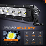 52 Inch 210W 21000LM Slim Anti-Glare DRL Spot Flood Curved Led Light Bar Nilight