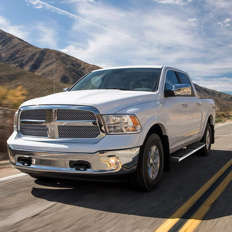 2009-2018 Dodge Ram 1500 Crew Cab 2019-2024 Dodge Ram 1500 Classic 2010-2024 Dodge Ram 2500 3500 6 Inch Slip-Proof Stainless Steel Side Step Nerf Bars Nilight