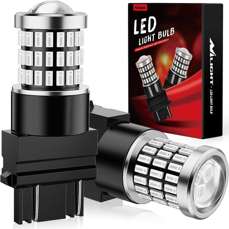 57LEDs Red 3156 3056 4157 3057 3157 LED Bulbs (Pairs) Nilight