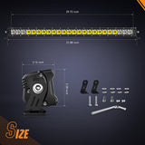 32 Inch 120W 12000LM Slim Anti-Glare DRL Spot Flood Curved Led Light Bar Nilight