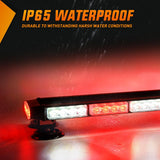 29.5 Inch Roof Top Red White Strobe Lights 56LED Hazard Emergency Warning Light Bar Magnetic Mount Nilight