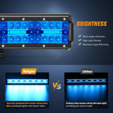 20 Inch 420W 42000LM Triple Row Blue Spot Flood LED Light Bar Nilight