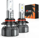 LED Headlight E20 9012/HIR2 50W 10000LM 6000K IP67 LED Headlight Bulbs (Pair)