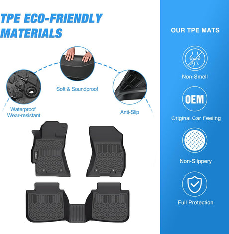 2015-2019 Subaru Outback Legacy TPE Floor Mats Nilight