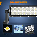 52 Inch 300W Double Row Spot Flood LED Light Bar | 14AWG Wire 5Pin Switch Nilight