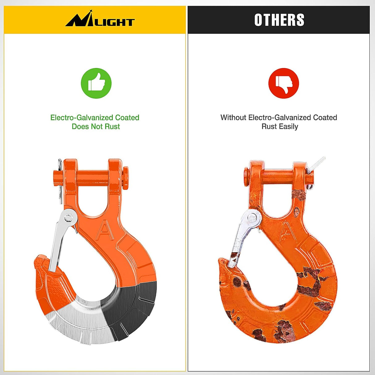 3/8 inch Grade 70 Winch Hook Orange Nilight