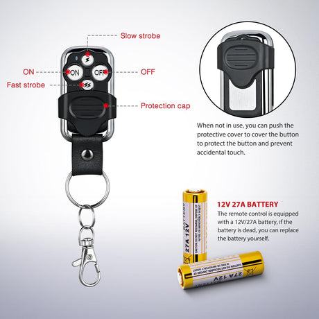 14AWG Wire Harness Kit 1 Lead W/ Remote Controller Switch | 3 Fuses | 4 Spade Connectors Nilight