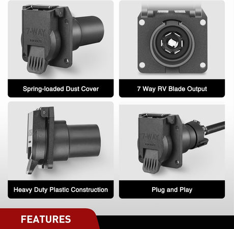 USCAR To 7Pin Trailer Connector Adapter Plug Nilight