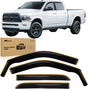 Rain Guards 2009-2018 Dodge Ram 1500 Crew Cab 2019-2023 Ram 1500 Classic Body 2010-2024 Ram 2500 3500 Mega Crew Cabs Rain Guards Acrylic 4Pcs