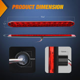 LED Trailer Light Kit Square Stop Turn Tail Light Red Amber Side Marker Light Third Brake ID Light Bar Nilight