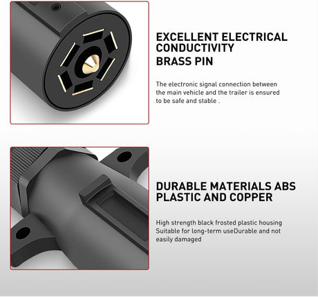 Traditional 7 Way Round Trailer Wiring Replacement Plug Nilight