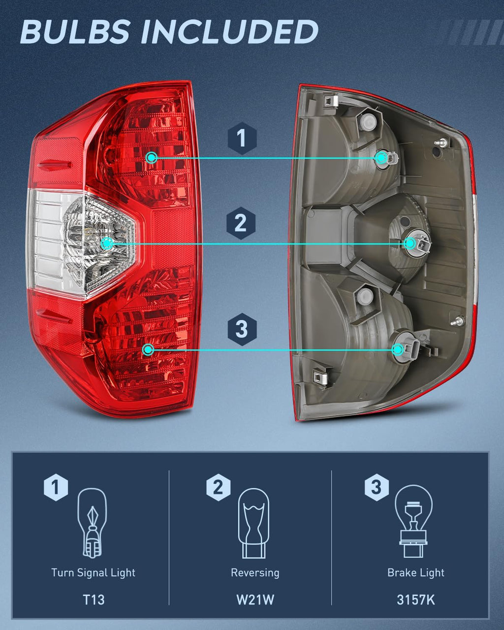 2014-2021 Toyota Tundra Taillight Assembly Rear Lamp Replacement