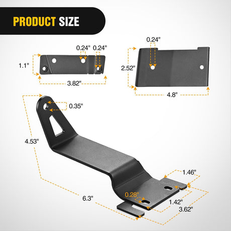 52 Inch Straight LightBar Over-Windshield Mounts For 2021-2023 Ford Bronco 2/4 Door Nilight