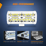 6.5" 120W Spot Flood Combo White Case Led Light Bar (Pair) Nilight