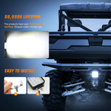 2018-2024 Polaris Ranger 1000 XP/Ranger 1000 XP Crew 4 Inch 48W Flood Square Led Work Lights Nilight