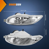 Fog Light Assembly Fog Light Assembly Compatible with 2002 2003 2004 Toyota Camry 2005 2006 2007 2008 Corolla 2002 2003 Solara Fog Lamp Replacement Clear Lens with 9006 12V 55W Bulbs