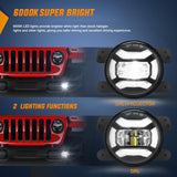 2007-2018 Jeep Wrangler JK TJ LJ DRL Fog Light Assembly Nilight