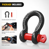 5/8 Inch D-Ring Shackle 2 Packs Nilight