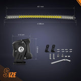 42 Inch 165W 16500LM Slim Anti-Glare DRL Spot Flood Curved Led Light Bar Nilight