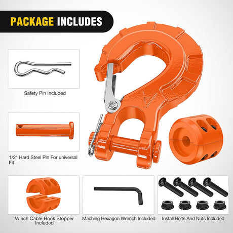 3/8 inch Grade 70 Winch Hook Orange Nilight