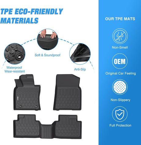 2018-2024 Toyota Camry Hybrid Only TPE Floor Mats Nilight