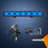 20 Inch 420W 42000LM Triple Row Blue Spot Flood LED Light Bar Nilight