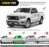 2019-2024 Dodge Ram 1500 Quad Extended Cab Running Boards 6 Inch Slip-Proof Stainless Steel Bolt-on Side Step Nerf Bars Running Boards Nilight