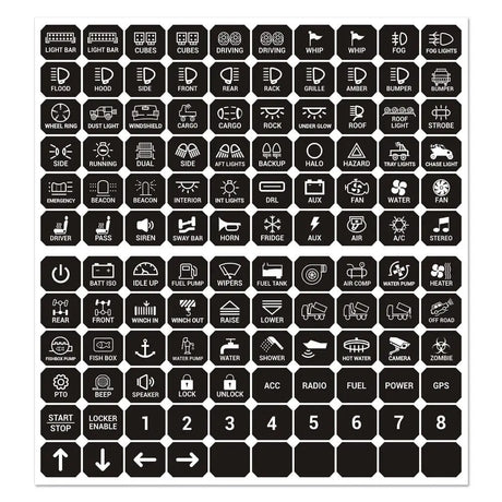 120PCS Switch Panel Stickers For 6/8 Gang Switch Panel Nilight