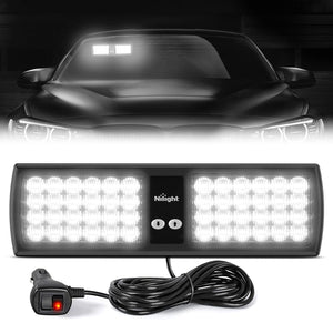 48 LED White Emergency Warning Strobe Lights Nilight