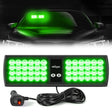 48 LED Green Emergency Warning Strobe Lights Nilight