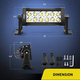 LED Light Bar 7" 36W Double Row Spot LED Light Bar