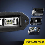 LED Work Light 7" 40W 3600LM Flush Mount Flood LED Work Light (Pair)