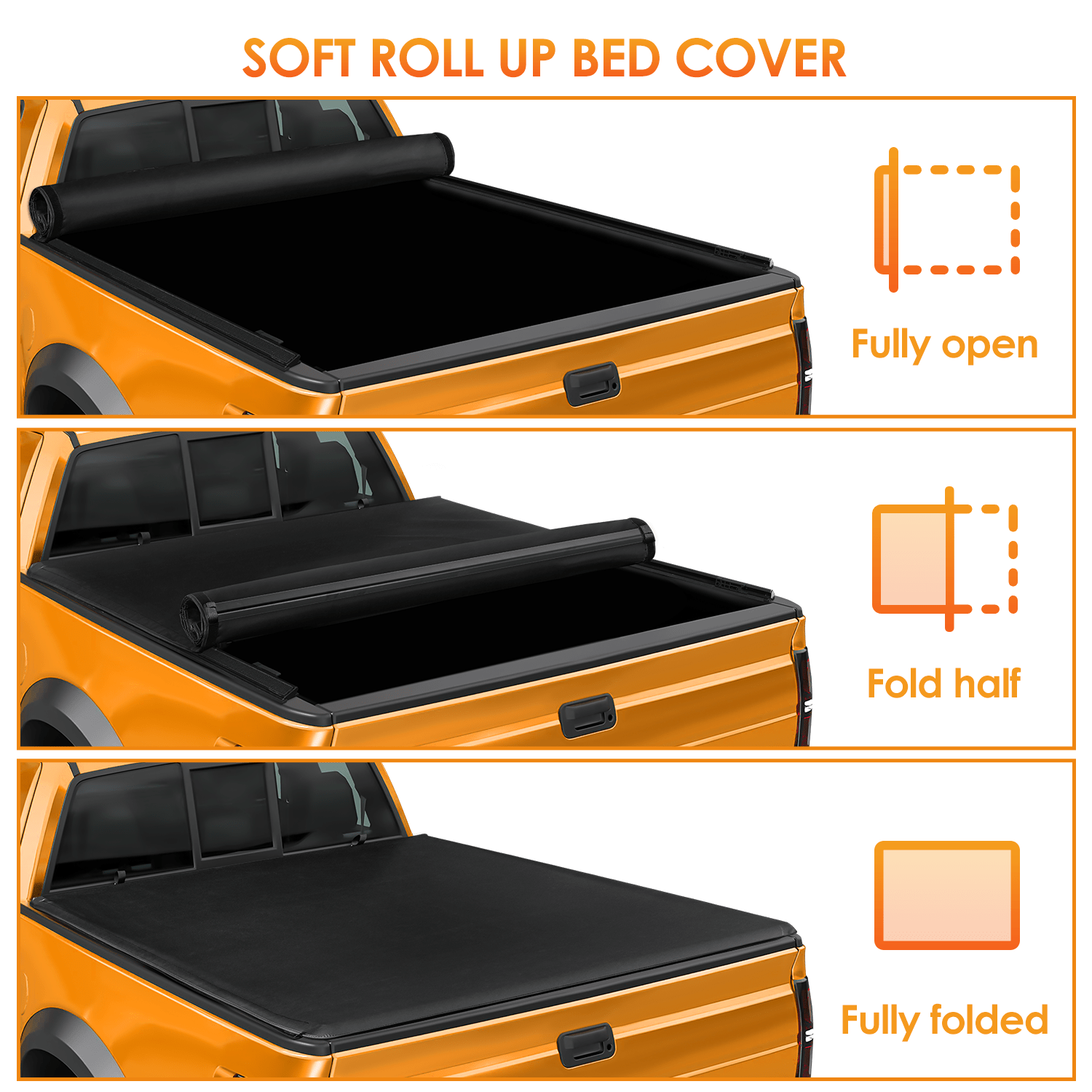 5.5ft Soft Roll Up Truck Bed Cover for 2009-2014 Ford F150 Nilight