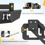 2007-2018 Wrangler JK & Unlimited (2/4 Doors) Rear Bumper Hitch Receiver 2Pcs LED Lights Pods D-rings