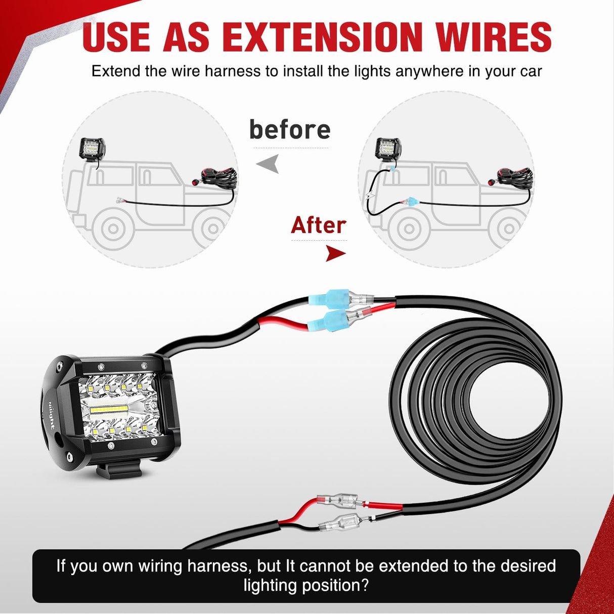 30FT 14AWG Oxygen-Free Copper Wire Red Black Electrical Wire Stranded PVC Cord 2 Conductor Parallel 300V DC Flexible Extension Cords