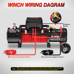 12000 lb ATV/UTV Electric Winch Kit With Synthetic Winch Rope Nilight