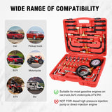 48 pcs 0-140 PSI Fuel PSI Fuel Injection Pump Pressure Gauge Petrol Engine Diagnostic Tester Kit Nilight