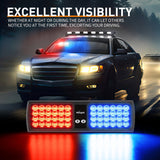 48 LED Red Blue Emergency Warning Strobe Lights Nilight