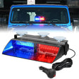 8 Inch 16 Leds Windshield Hazard Blue Red Strobe Light Nilight