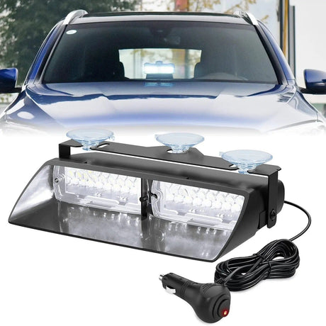 8 Inch 16 Leds Windshield Hazard White Strobe Light Nilight