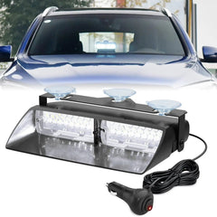 8 Inch 16 Leds Windshield Hazard White Strobe Light