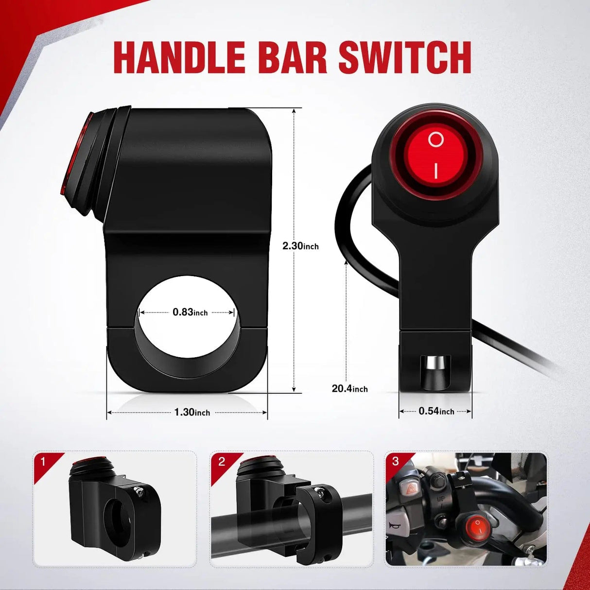 7/8 Inch Motorcycle Handlebar Switch Control Nilight Led Light