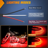 5 Inch 15Leds Red Light Strip 2PCS Nilight