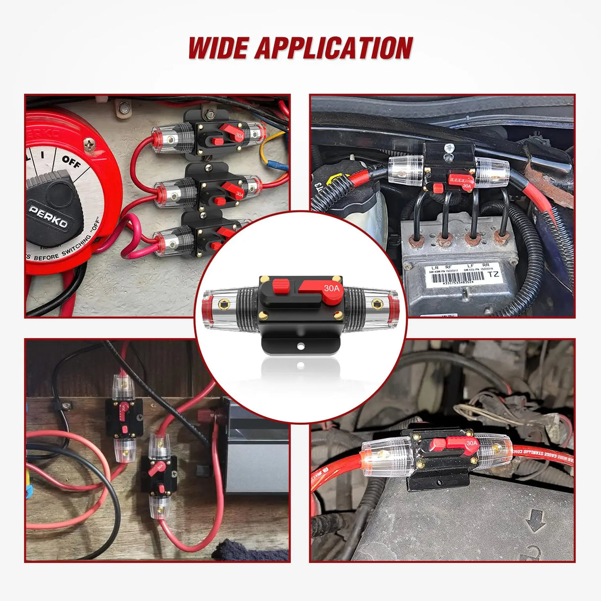 Accessories 30A Circuit Breaker Reset Fuse Holder