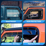 2016-2023 Toyota Tacoma Double Cab Rain Guards Acrylic 4Pcs Nilight