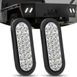 Trailer Light 6" Oval White 24Leds Trailer Tail Lights (Pair)