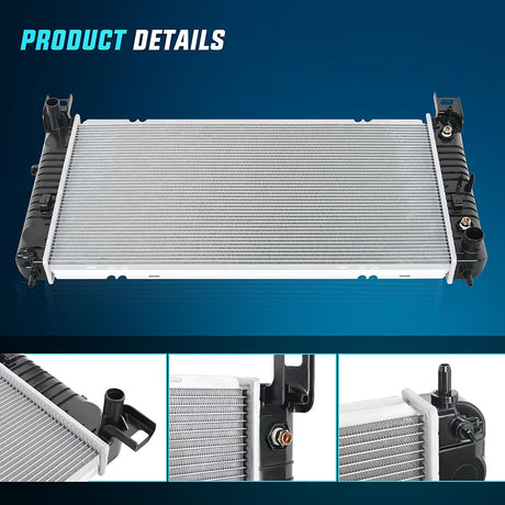 2007-2013 Chevrolet Silverado 2002-2006 Avalanche 1500 2000-2014 Tahoe 2001-2011 Sierra 2000-2014 Suburban Radiator Without Engine Oil Cooler Nilight