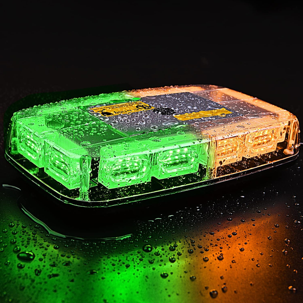 12 Inch 48 Leds Roof Top Green Amber Emergency Strobe Light Nilight