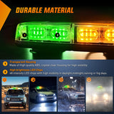 12 Inch 48 Leds Roof Top Green Amber Emergency Strobe Light Nilight