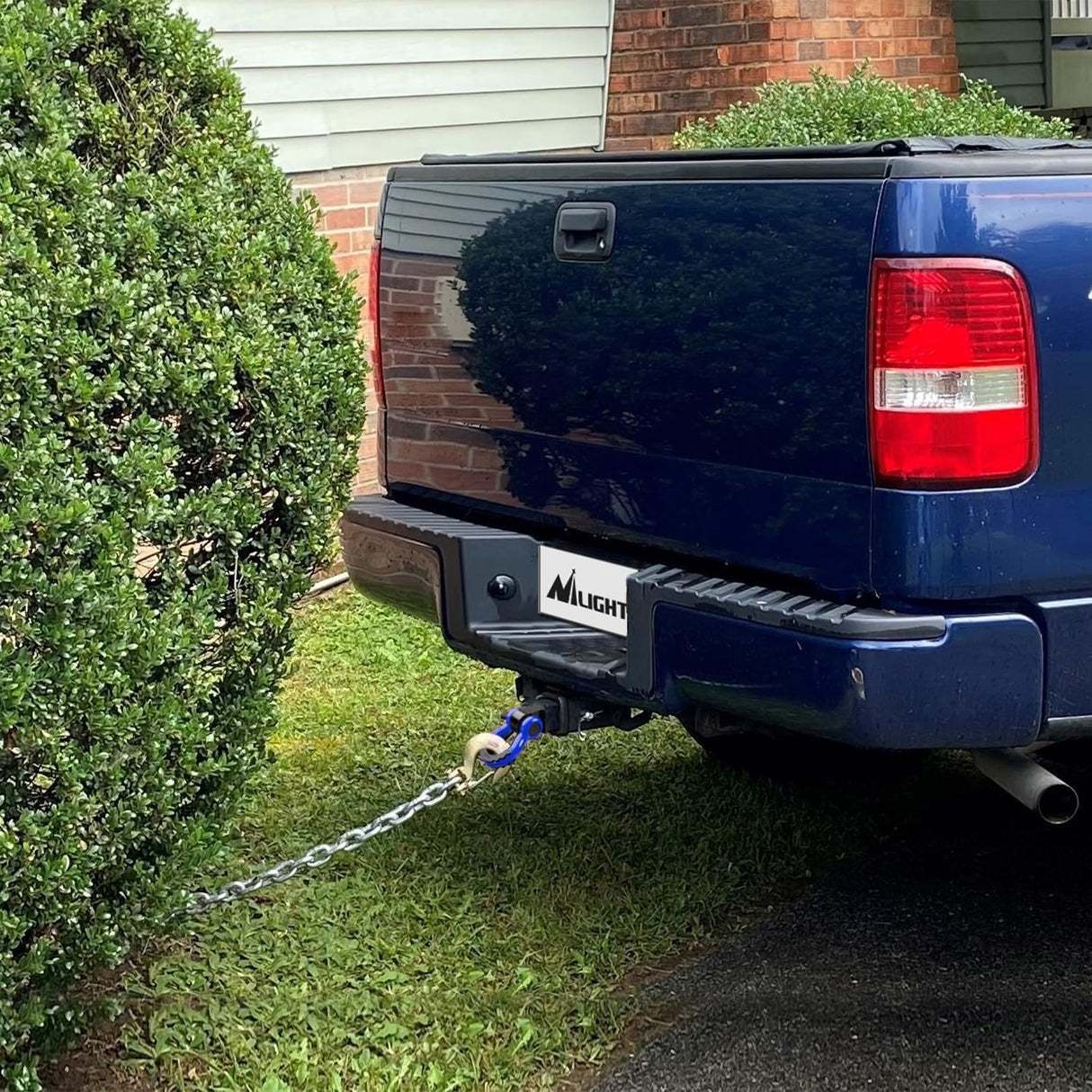 2 Inch Shackle Hitch Receiver 3/4 Inch D Ring Kit Blue Nilight